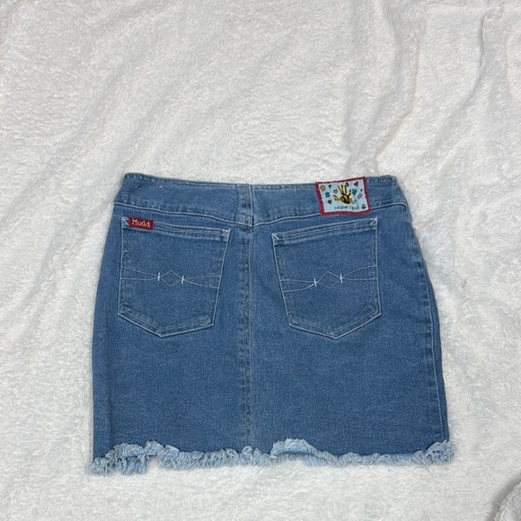 Mudd Blue Y2K mini Jean skirt size 9 - Picture 1 of 5